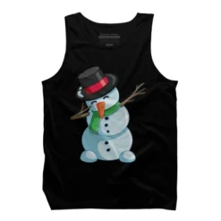 Men's Design By Humans Christmas Dabbing Snowman By GiftsIdeas Tank Top -Design By Humans GUEST 1cc26fc2 5591 4331 9730 884a3ad78f49