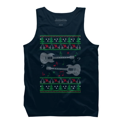 Men's Design By Humans Guitar Christmas By Sophialada Tank Top 5 Men's Design By Humans Guitar Christmas By Sophialada Tank Top - Image 5