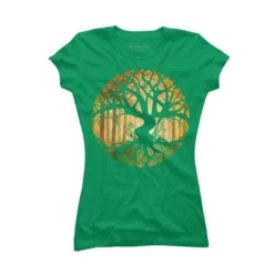 Junior's Design By Humans Druid Tree By EVA3 T-Shirt -Design By Humans GUEST 1ebd28f9 91ab 4f30 98e9 55461f66bdba