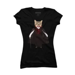 Junior's Design By Humans Catcula Cat Kitten Dracula Cute Funny Halloween T Shirt By JOHANNESART T-Shirt -Design By Humans GUEST 1fa0e629 0463 4942 acd6 22f9a8f0cec0