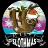 Women's Design By Humans Merry Slothmas - Funny Christmas Pajama For Sloth LoversÂ By TELO213 Racerback Tank Top