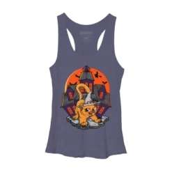 Women's Design By Humans Halloween Cat By SummitStore Racerback Tank Top -Design By Humans GUEST 2161ce7c fd9d 4cb6 8d87 b7e69383662d