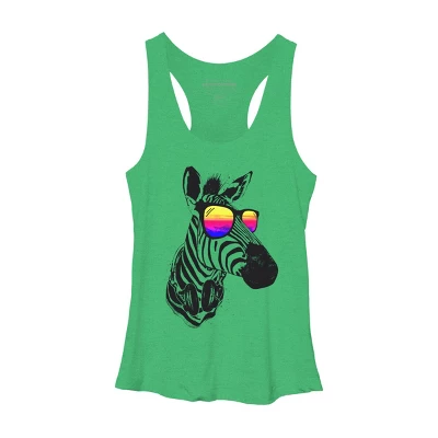 Women's Design By Humans Cool Zebra By Clingcling Racerback Tank Top 8 Women's Design By Humans Cool Zebra By Clingcling Racerback Tank Top - Image 8