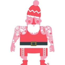 Men's Design By Humans Tattoo Santa By Kevingarrison Tank Top