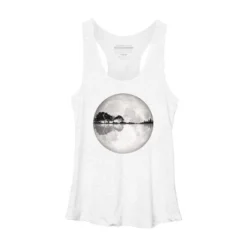 Women's Design By Humans Moonlight Nature Guitar II By Maryedenoa Racerback Tank Top -Design By Humans GUEST 22194280 5cc3 4b78 bc6a 39235495d69d