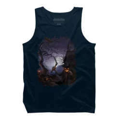 Men's Design By Humans Evil Pumpkins By Chriskar Tank Top -Design By Humans GUEST 2276ec73 488a 4626 aa07 60d35a9e4848