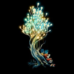 Junior's Design By Humans The Knowledge Tree By Radiomode T-Shirt