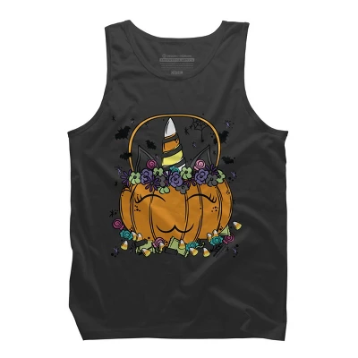 Men's Design By Humans Halloween Unicorn By Desdymona Tank Top 2 Men's Design By Humans Halloween Unicorn By Desdymona Tank Top - Image 2