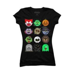 Junior's Design By Humans MONSTER FACES Halloween Emoji Shirt Skeleton Dracula Costume By Vomaria T-Shirt -Design By Humans GUEST 27eb4f55 4bbe 4d65 8778 bc57854d1ff4