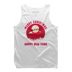 Men's Design By Humans Merry Christmas - Happy New Year By Thriftjd Tank Top -Design By Humans GUEST 28d797c2 3516 419d 8dc6 cb2d16b51049