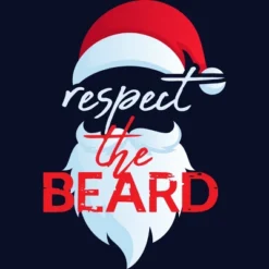 Junior's Design By Humans Respect The Beard Santa Claus Funny Christmas By ILCreative T-Shirt