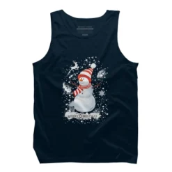 Men's Design By Humans Christmas Snowman By Werant Tank Top -Design By Humans GUEST 2a31c4f9 2549 412b 9b65 5971605c25c0