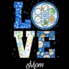 Women's Design By Humans Love Mom Passover Decorations By Dtam2022 Racerback Tank Top