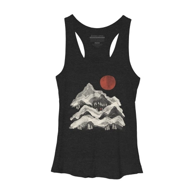 Women's Design By Humans Blood Moon Lake Mountain By NDTank Racerback Tank Top 2 Women's Design By Humans Blood Moon Lake Mountain By NDTank Racerback Tank Top - Image 2
