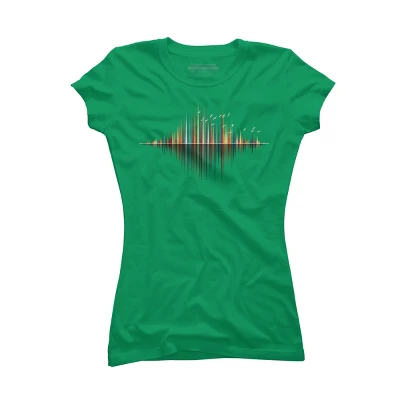 Junior's Design By Humans Nature's Music - Sound Wave By NomAdartStudio T-Shirt 10 Junior's Design By Humans Nature's Music - Sound Wave By NomAdartStudio T-Shirt - Image 10