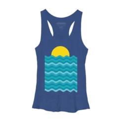 Women's Design By Humans Sunset Waves By Clingcling Racerback Tank Top -Design By Humans GUEST 2e5d76ca ba94 4a80 8e0d ae21c10e0fc1