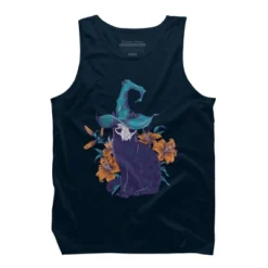 Men's Design By Humans Spooky Cat By Jess1586 Tank Top -Design By Humans GUEST 2e839a24 3e54 4f66 b4cd 8565f7d79dcc