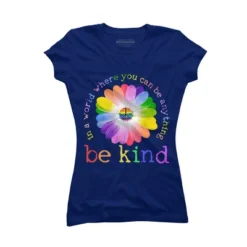 Junior's Design By Humans In A World Where You Can Be Anything Be Kind Lgbt By DragonTee T-Shirt -Design By Humans GUEST 2efa73ec 0504 483a af0e 02ce0635a162