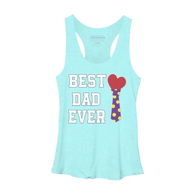 Women's Design By Humans Best Dad Ever Heart Tie By Sukhendu12 Racerback Tank Top 2 Women's Design By Humans Best Dad Ever Heart Tie By Sukhendu12 Racerback Tank Top - Image 2