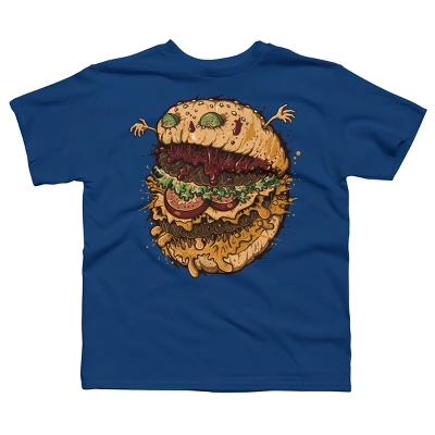 Boy's Design By Humans Monster Burger By LetterQ T-Shirt 9 Boy's Design By Humans Monster Burger By LetterQ T-Shirt - Image 9