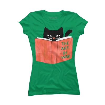 Junior's Design By Humans Diabolic Cat By Radiomode T-Shirt 4 Junior's Design By Humans Diabolic Cat By Radiomode T-Shirt - Image 4