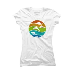 Junior's Design By Humans Dolphin Art By Hkartist T-Shirt -Design By Humans GUEST 32eaa3e3 6806 427d a5d2 a513e2f10387