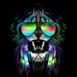 Men's Design By Humans Music Jungle By Clingcling Tank Top