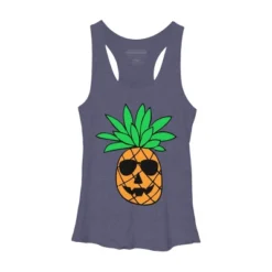 Women's Design By Humans HALLOWEEN PINEAPPLE PUMPKIN THEMED By Ujangkasep Racerback Tank Top -Design By Humans GUEST 351e0881 b5ff 4d81 be6b bf5bd68741cc
