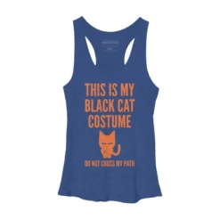 Women's Design By Humans Halloween Introvert Black Cat Costume By Commykaze Racerback Tank Top -Design By Humans GUEST 35285ab8 71d6 4d73 aa57 4ca197c56d69