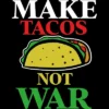 Junior's Design By Humans Make Tacos Not War By MusicoIlustre T-Shirt