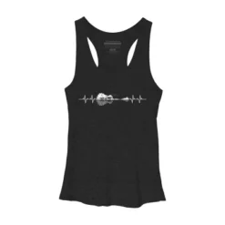 Women's Design By Humans Nature Guitar Heart Beat By Maryedenoa Racerback Tank Top -Design By Humans GUEST 36d68d38 3d7c 4eb7 82ee ddcd33e1a215