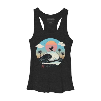 Women's Design By Humans Summer Big Wave Surf Vibes By Vincenttrinidad Racerback Tank Top 2 Women's Design By Humans Summer Big Wave Surf Vibes By Vincenttrinidad Racerback Tank Top - Image 2