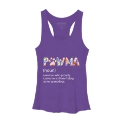 Women's Design By Humans Grandmother Loves Grandogs Pawma By Littlesenh1 Racerback Tank Top -Design By Humans GUEST 37440702 ccf7 4fcd ac67 b593fffdfbf0