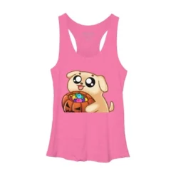 Women's Design By Humans Halloween Candy Pup By Puppers Racerback Tank Top -Design By Humans GUEST 37710c19 a799 465c 82c8 3f373b20551b
