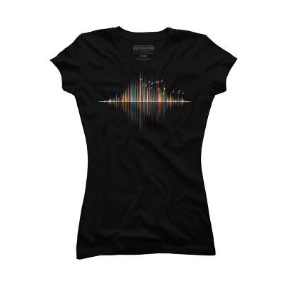Junior's Design By Humans Nature's Music - Sound Wave By NomAdartStudio T-Shirt 3 Junior's Design By Humans Nature's Music - Sound Wave By NomAdartStudio T-Shirt - Image 3