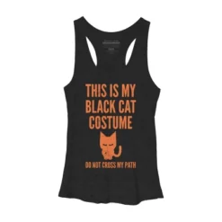 Women's Design By Humans Halloween Introvert Black Cat Costume By Commykaze Racerback Tank Top -Design By Humans GUEST 37cc18c7 f5e7 49ce a2e9 e86ee144ab12