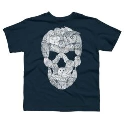 Boy's Design By Humans Sketchy Owl Skull By Dinny T-Shirt -Design By Humans GUEST 3813ecb8 7bf2 45ad a222 8edfaebfd835