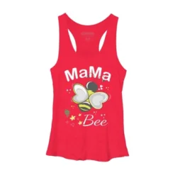 Women's Design By Humans Mama Bee Floral Pattern By Aminemangaka1 Racerback Tank Top -Design By Humans GUEST 3925cbb8 1bf9 477d 897b c44307e94056