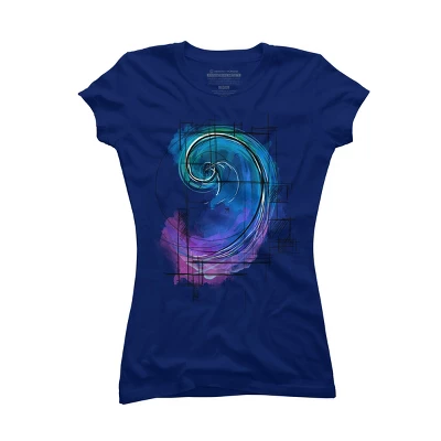 Junior's Design By Humans Fibonacci By Timea T-Shirt 7 Junior's Design By Humans Fibonacci By Timea T-Shirt - Image 7