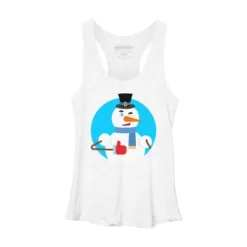Women's Design By Humans Snowman Thumbs Up Winks Emoji. New Year And Christmas By Roplon Racerback Tank Top -Design By Humans GUEST 39c95515 aefa 4b35 af59 1c53e70b6368