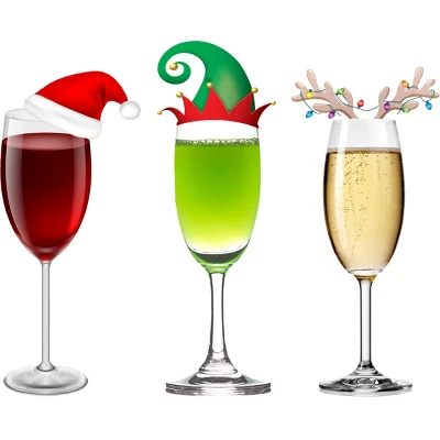 Men's Design By Humans Red Wine Glass Santa Elf Hat Reindeer Horn Christmas By Forever9 Tank Top 1 Men's Design By Humans Red Wine Glass Santa Elf Hat Reindeer Horn Christmas By Forever9 Tank Top