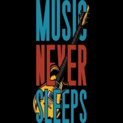 Women's Design By Humans Music Never Sleeps By Solon2020 Racerback Tank Top