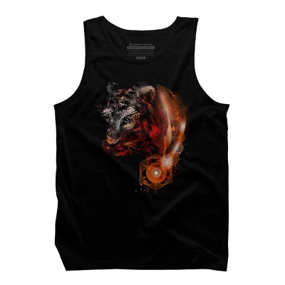 Men's Design By Humans Tiger Wild Dimension By Alnavasord Tank Top 2 Men's Design By Humans Tiger Wild Dimension By Alnavasord Tank Top - Image 2