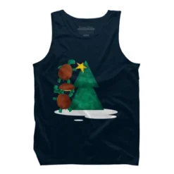 Men's Design By Humans Christmas Tree Turtle By Moredesignsplease Tank Top -Design By Humans GUEST 3b17ae93 a9de 4a60 b536 14a06294fa54
