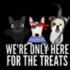 Girl's Design By Humans Dog Halloween - We're Only Here For The Treats By PedigreePrints T-Shirt