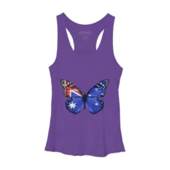 Women's Design By Humans Butterfly Flag Of Australia By GiftsIdeas Racerback Tank Top -Design By Humans GUEST 3ba6c717 2061 485c b7e8 8530b701a195