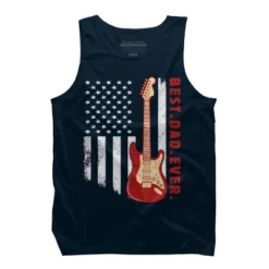 Men's Design By Humans Best Dad Ever Guitar And Flag By MINHMINH Tank Top -Design By Humans GUEST 3c66baff fd3b 467b ad4f 44680f5b4ad2