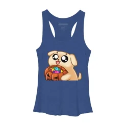 Women's Design By Humans Halloween Candy Pup By Puppers Racerback Tank Top -Design By Humans GUEST 3d3aac44 4999 4d11 a31a 1600bece0980