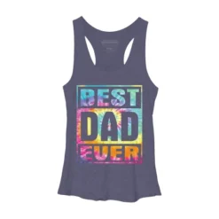 Women's Design By Humans Vintage Tie Dye Best Dad Ever By Racerback Tank Top -Design By Humans GUEST 3dc99f31 5722 4654 8676 05d2fa1e3ed7