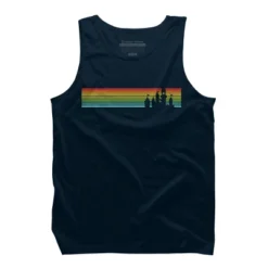 Design By Humans Retro Castle Sunset Stripes By Tank Top -Design By Humans GUEST 3e45a6f5 9b0d 40ef 988f 0b657f2bb079